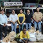 चंदनाची तस्करी करणाऱ्याला पाठलाग करून अटक: १९० किलो चंदन जप्त