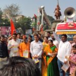 मराठा संघर्ष यात्रेचे पुण्यातून साष्टपिंपळगावकडे प्रस्थान