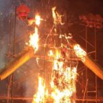 Burning Ravana of 'Educational Corruption' in Jai Shree Ram Raja Ram.. on behalf of Manvise