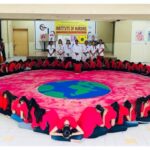 रंगावली आणि मानवी साखळीतून उलगडले हृदयाचे महत्व