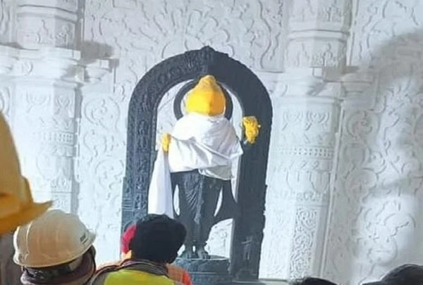 The immovable idol of Ramlala was installed amid religious rituals and chanting of Vedic mantras