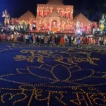 A brilliant replica of Rama made from 21 thousand lamps ​