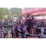 Special children bathed in 'Rang Barse'