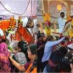 Devotees experience gratitude by bowing their heads at the feet of Mauli-Tukoba.