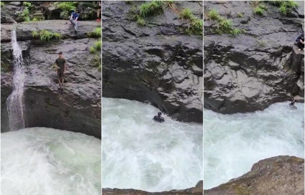 ताम्हिणी घाट परिसरामध्ये वर्षाविहारासाठी आलेला तरुण धबधब्याच्या पाण्यामध्ये वाहून गेला A young man who had come for a rain outing got swept away in the water of the waterfall