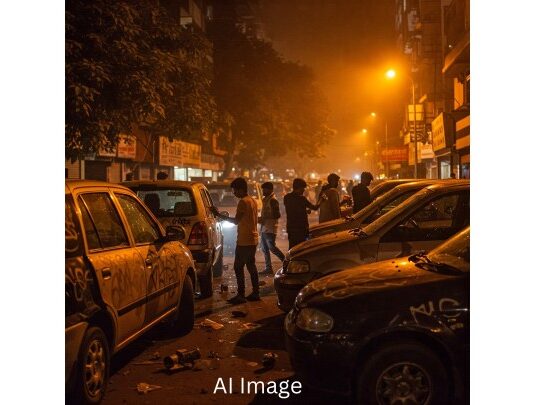 पुण्यातील सरगम चाळीजवळ 'कोयता गँग'चा उच्छाद : वाहनांची तोडफोड