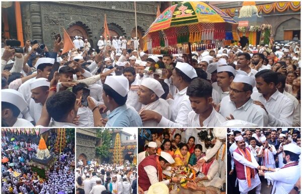 संत तुकाराम महाराजांच्या पालखीचे देहूहून पंढरपूरकडे प्रस्थान