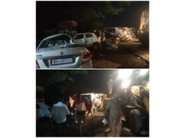 जेजुरी-मोरगाव रस्त्यावर स्विफ्ट कार आणि पीकअप टेम्पोचा भीषण अपघात