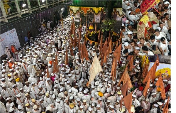 लाखो वैष्णवांच्या साक्षीने संतश्रेष्ठ ज्ञानेश्वर माउलींच्या पालखीचे अलंकापुरीतून पंढरपूरकडे थाटात प्रस्थान माऊलींच्या पालखीचे थाटात प्रस्थान