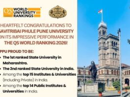 सावित्रीबाई फुले पुणे विद्यापीठ जागतिक क्युएस विद्यापीठ मानांकन २०२६ क्रमवारीत ५६६ व्या स्थानी