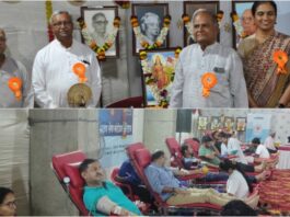 कौशिक आश्रमच्या शिबिरात ३८४ जणांचे रक्तदान
