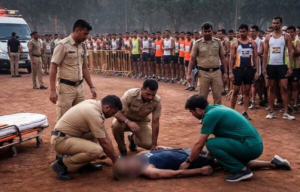 पोलीस भरती : १६०० मीटर धावताना २३ वर्षीय तरुणाचा मृत्यू, बुलढाण्यातील पुरुषोत्तमचे खाकीचे स्वप्न अधुरे १६०० मीटर धावताना २३ वर्षीय तरुणाचा मृत्यू, बुलढाण्यातील पुरुषोत्तमचे खाकीचे स्वप्न अधुरे