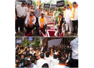शिवसेना होडी आंदोलन पुणे महापालिका