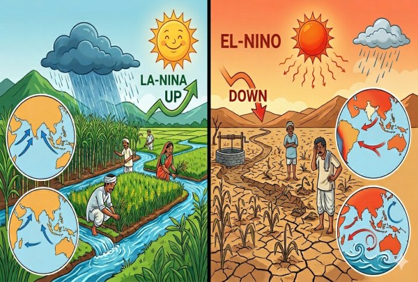 एल-निनो आणि भारतीय मान्सून (El-Nino and Indian Monsoon) एल-निनो आणि भारतीय मान्सून (El-Nino and Indian Monsoon)