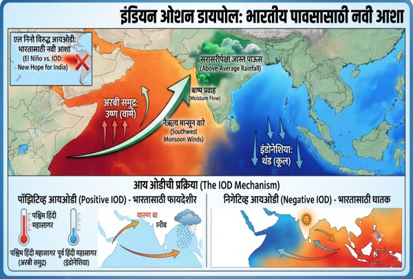 इंडियन ओशन डायपोल आणि भारतीय मान्सून (Indian Ocean Dipole and Indian Monsoon) इंडियन ओशन डायपोल आणि भारतीय मान्सून (Indian Ocean Dipole and Indian Monsoon)