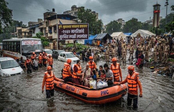 पुण्यात मुसळधार पावसाचा हाहाकार: १०४० नागरिकांचे सुरक्षित स्थळी स्थलांतर, खडकवासला परिसरात ११५ मि.मी. पावसाची नोंद
