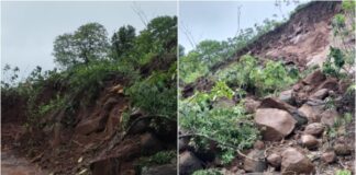 लोणावळ्यात मुसळधार पावसाचा जोर; राजमाची किल्ल्याकडे जाणारा रस्ता दरडीमुळे बंद लोणावळा पाऊस