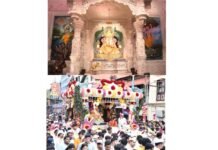 ‘दगडूशेठ’ चे गणपती बाप्पा मयूर रथातून आगमन मिरवणुकीने प्रेम मंदिरात विराजमान