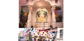 ‘दगडूशेठ’ चे गणपती बाप्पा मयूर रथातून आगमन मिरवणुकीने प्रेम मंदिरात विराजमान